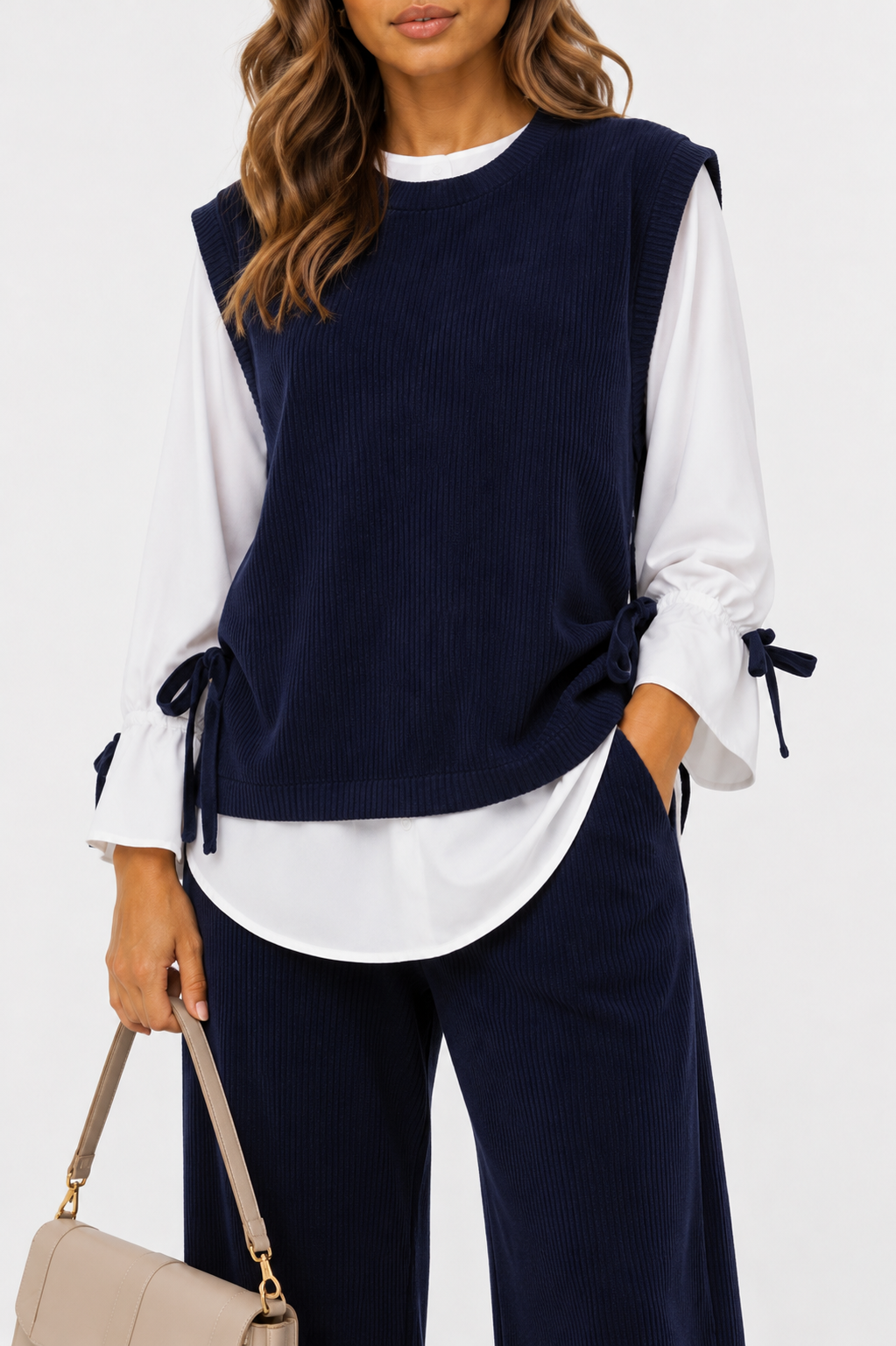 Blau Dreiteiler